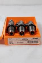 Lyman carbide 3 die set for 9mm Luger. Used, in very nice condition.