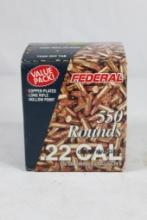 1994 Federal 22 LR Copper Plated HP 550 rounds.