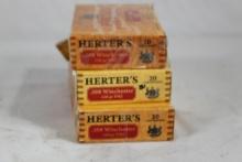 Three boxes of Herter's 308 Win 150gr FMJ. Count 40.