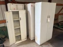 Lot of 5 - 2-door metal cabinets