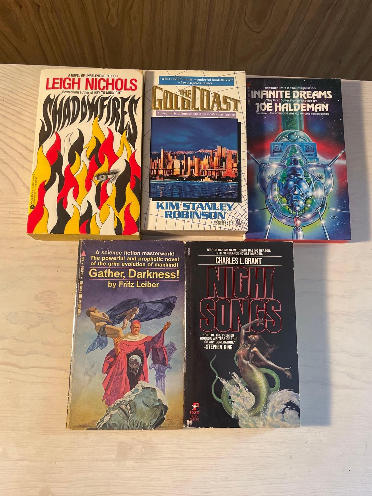 (5) Signed Vintage Science Fiction/Horror PBs