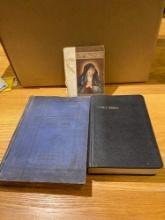 Antique Encyclopedia With Bible & Religious Book