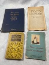 Four Vintage/Antique Cookbooks