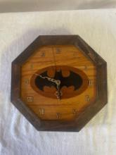 Wood Batman Clock