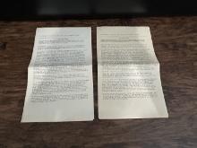 Two Rare John F. Kennedy Press Releases Of The Speech He Never Gave