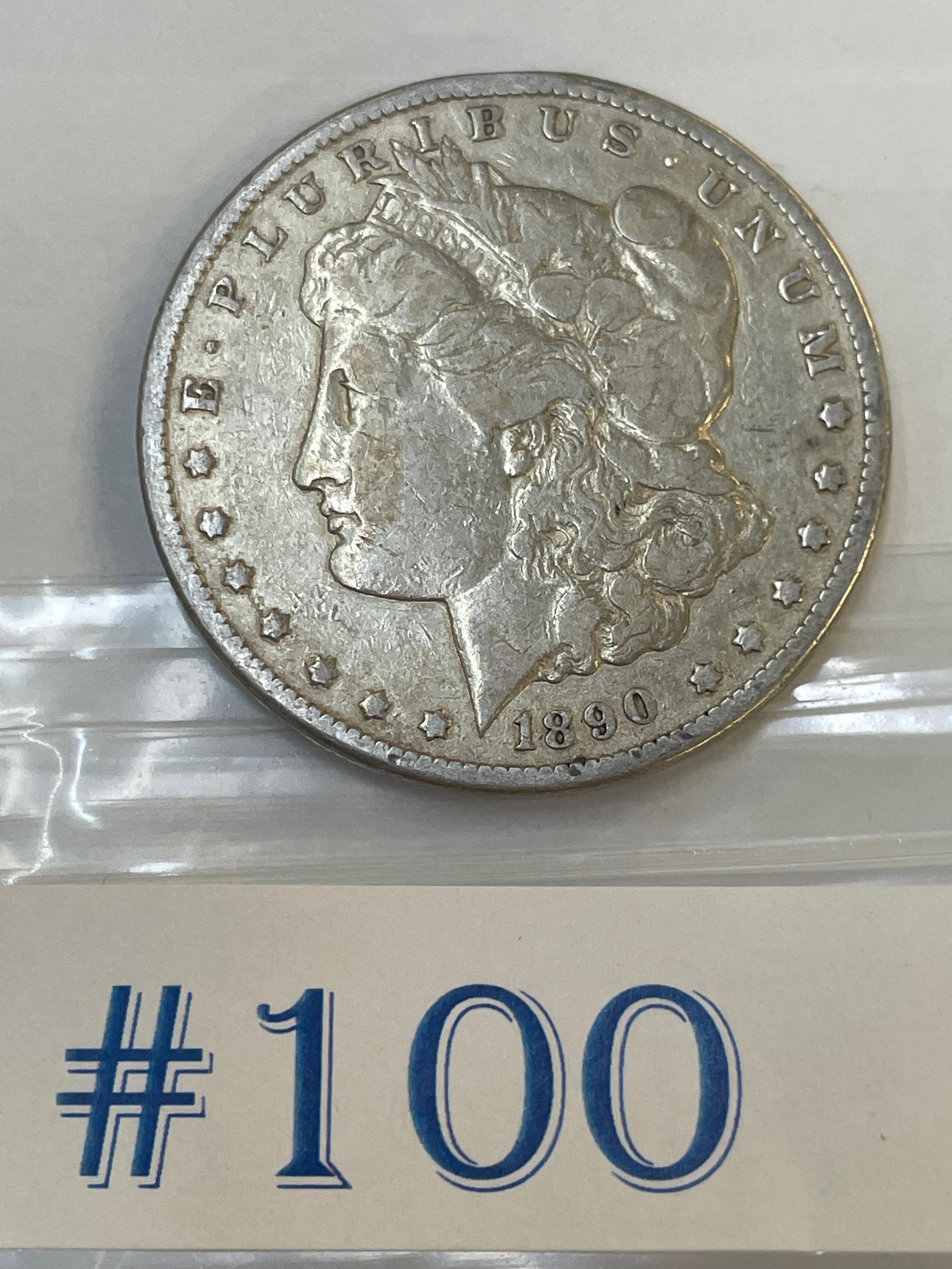 1890-CC MORGAN SILVER DOLLAR