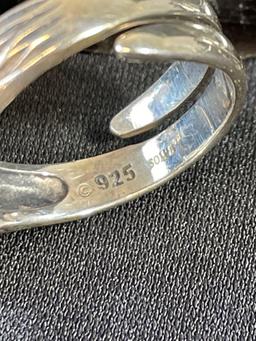 Large Heavy Sterling Silver Mermaid Ring