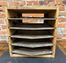 Wood shelf unit