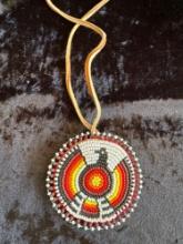 Necklace, native beaded