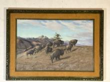 Elmer Schock, " Buffalo on The Move" 1970