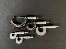 (5) Assorted Micrometers (See Photos)