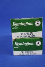 Ammo, Remington 38 Spc. 100 total rounds.
