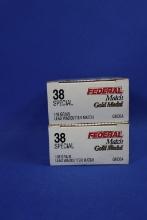 Ammo, Federal 38 Spc. 100 total rounds.