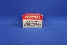 Ammo, Federal 38 Spc. +P. 50 total rounds.