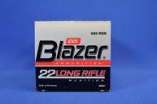 Ammo, Blazer 22LR. 500 total rounds.