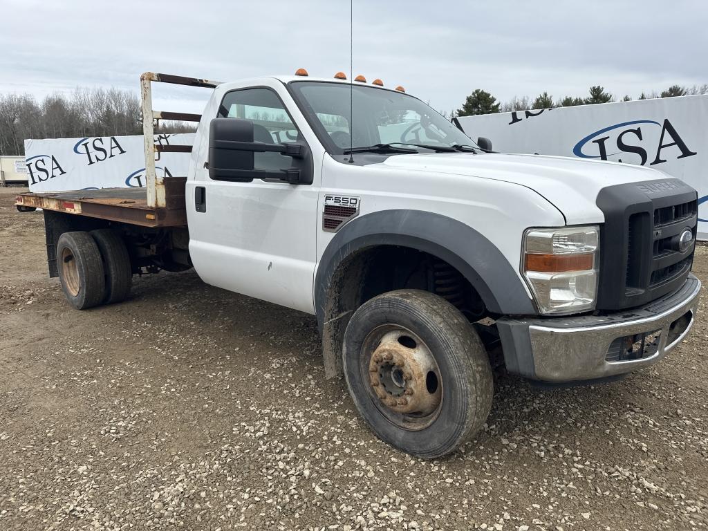 2008 Ford F550 4x4 Flatbed Dually Pickup