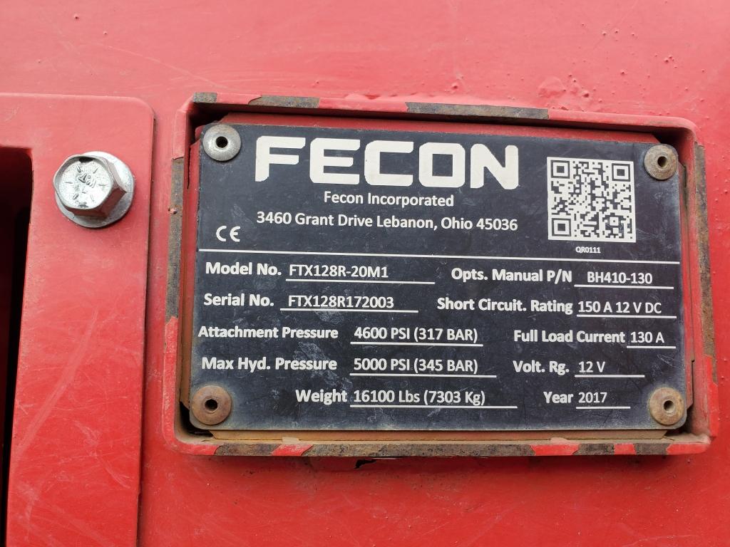 2017 Fecon Ftx 128r Forestry Mulcher
