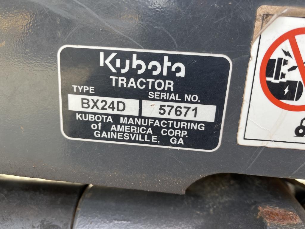Kubota Bx24 4x4 Tractor Loader/backho