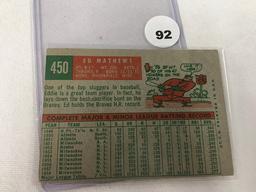 1959 Topps #450, Ed Mathews