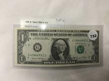 1960-D $1 Federal Reserve Note, Crisp, UNC