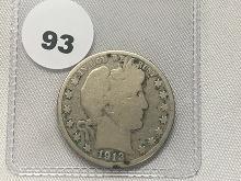 1913-D Barber Half Dollar