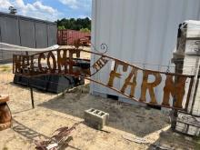 Large " Welcome To The Farm" Sign