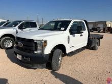 2018 FORD F-350 EXTENDED CAB FLATBED TRUCK