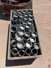 CRATE OF STAINLESS STEEL HOSE COUPLINGS CRATE OF NEW STAINLESS STEEL 4"CAM