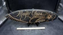 "Meyer Ohana" Wooden Sign W/ Stand