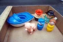 Toy Car W/ Toy People & Pig