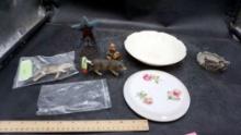 Figurines, Candle Holders, Plates