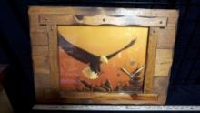 Wooden Eagle Clock