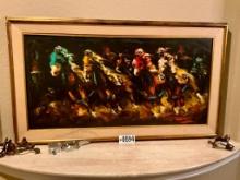 RACE DAY OIL PAINTING