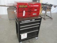 2 PIECES ROLL-AROUND TOOL BOX, 4 DRAWER BOTTOM, 6 DRAWER TOP