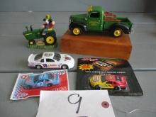 5 PIECES JD DODGE PICKUP, 1/64 SCALE NASCARS