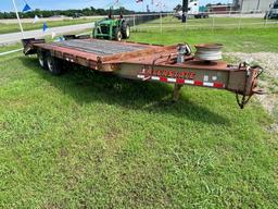 1993 Interstate 20' Flatbed with Ramps Peddle Hitch