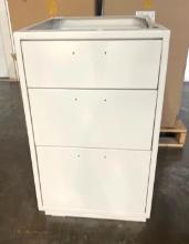 ...3...Drawer Metal Base Cabinets - 32 x 21 5/8 in x 18 in - New