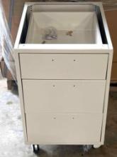 3 Drawer Rolling Metal Cabinets 27 13/16 in x 21 5/8 in x 18 in - Qty. 8x Money - New in Box