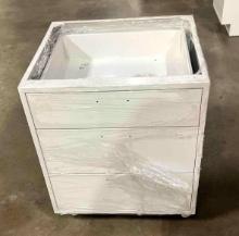 3 Drawer Rolling Metal Base Cabinets - Qty. 2x Money - New