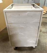 1 Door 1 Drawer Rolling Metal Cabinet - Qty. 9x Money - New