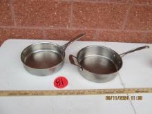2-9 1/2" Stainless Steel Fry Pans