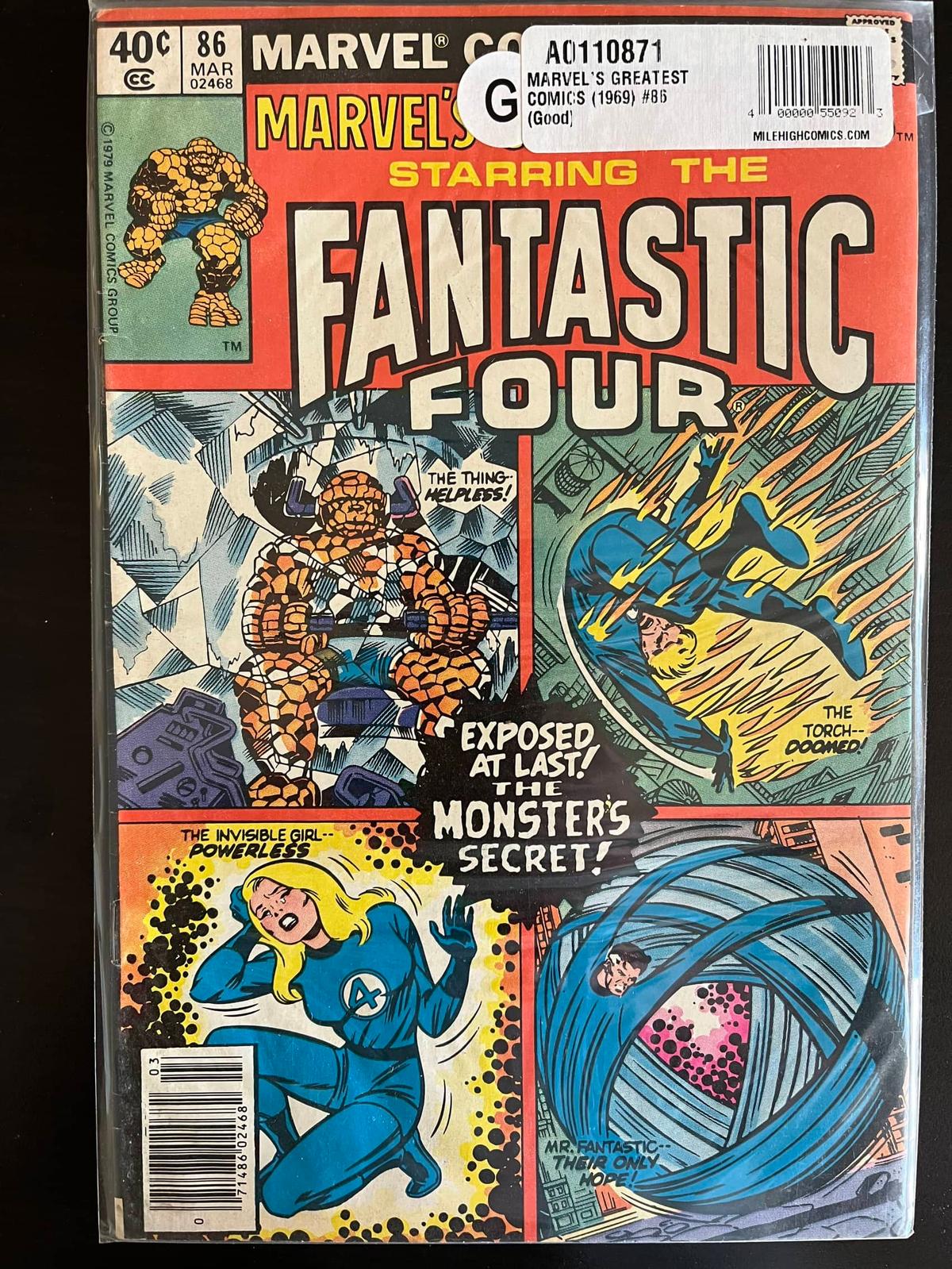 Marvels Greatest Comics Marvel Comic #86 Bronze Age 1980 Fantastic Four