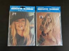 Brigitte Bardot Group of (2) Vintage Sound Cards