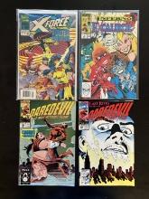 Daredevil the Man without Fear Marvel Comic #299 & #296. Excalibur Marvel Comic #6. X-Force Marvel C