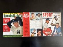 (3) 1950's Sports Magazines - One w/Jackie Robinson on cover.