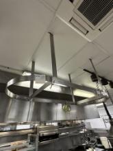 Stainless Steel Ceiling Mount Oval Utensil Pot Rack
