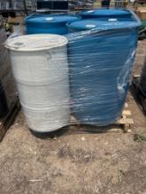 3-55 gallon plastic barrels, 1- 30 gallon plastic barrel