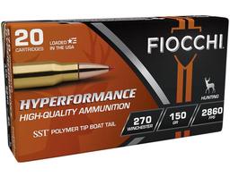 Fiocchi 270HSB Hyperformance Hunting 270 Win 150 gr Super Shock Tip SST 20 Per Box