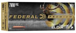 Federal P7PRCELDX1 Premium ELDX 7mm PRC 175 gr Extremely Low DrageXpanding ELDX 20 Per Box 10 Cs