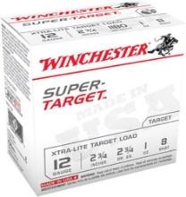 Winchester Ammo TRGTL128 SuperTarget XtraLite 12 Gauge 2.75 1 oz 1180 fps 8 Shot 25 Bx